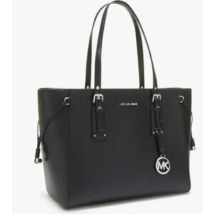Michael Kors Canvas and Beach Tote Bag Handbag Black